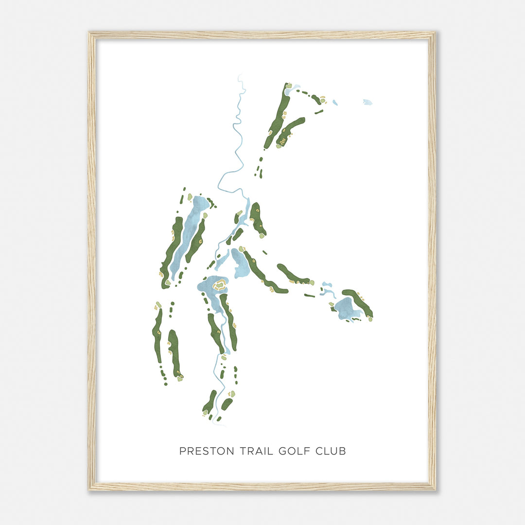 Print of Preston Trail Golf Club Modern Map