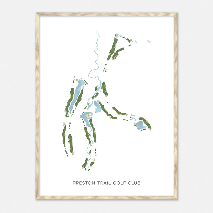 Print of Preston Trail Golf Club Modern Map