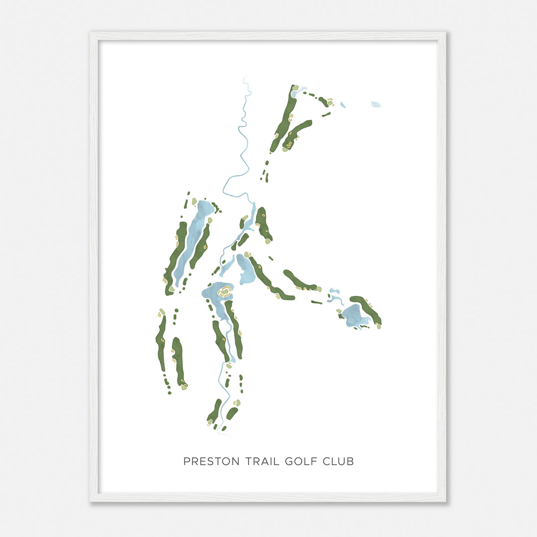 Print of Preston Trail Golf Club Modern Map
