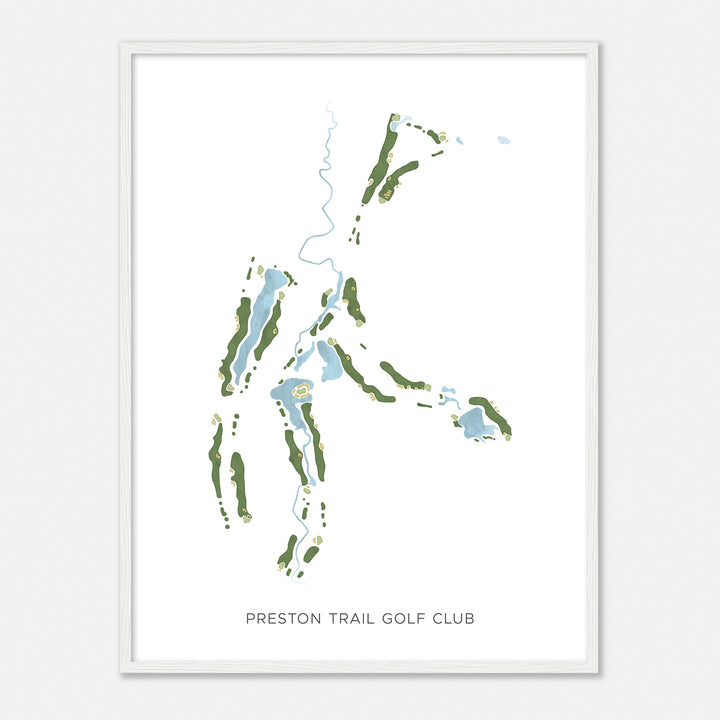 Print of Preston Trail Golf Club Modern Map