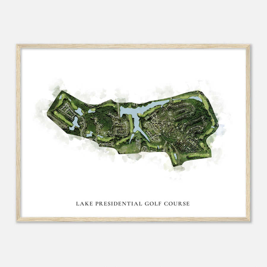 Print of Lake Presidential Golf Course Classic Map