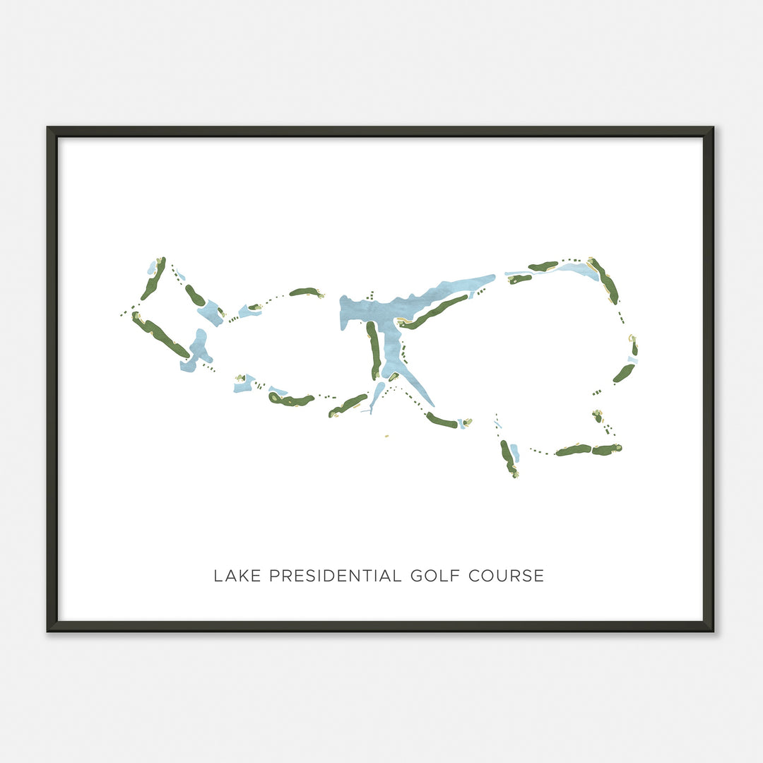 Print of Lake Presidential Golf Course Modern Map