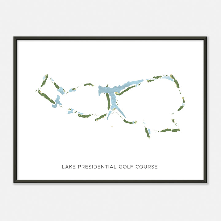 Print of Lake Presidential Golf Course Modern Map
