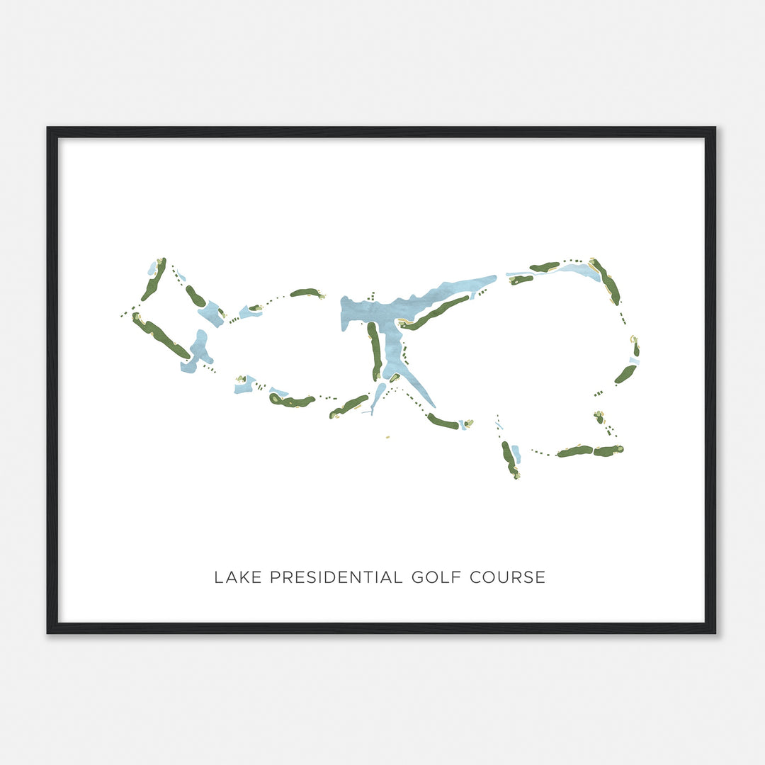 Print of Lake Presidential Golf Course Modern Map