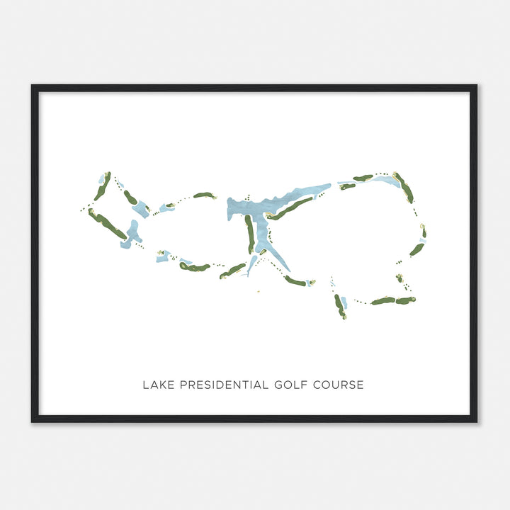 Print of Lake Presidential Golf Course Modern Map