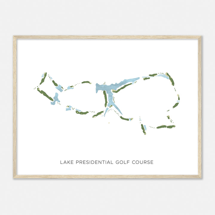 Print of Lake Presidential Golf Course Modern Map