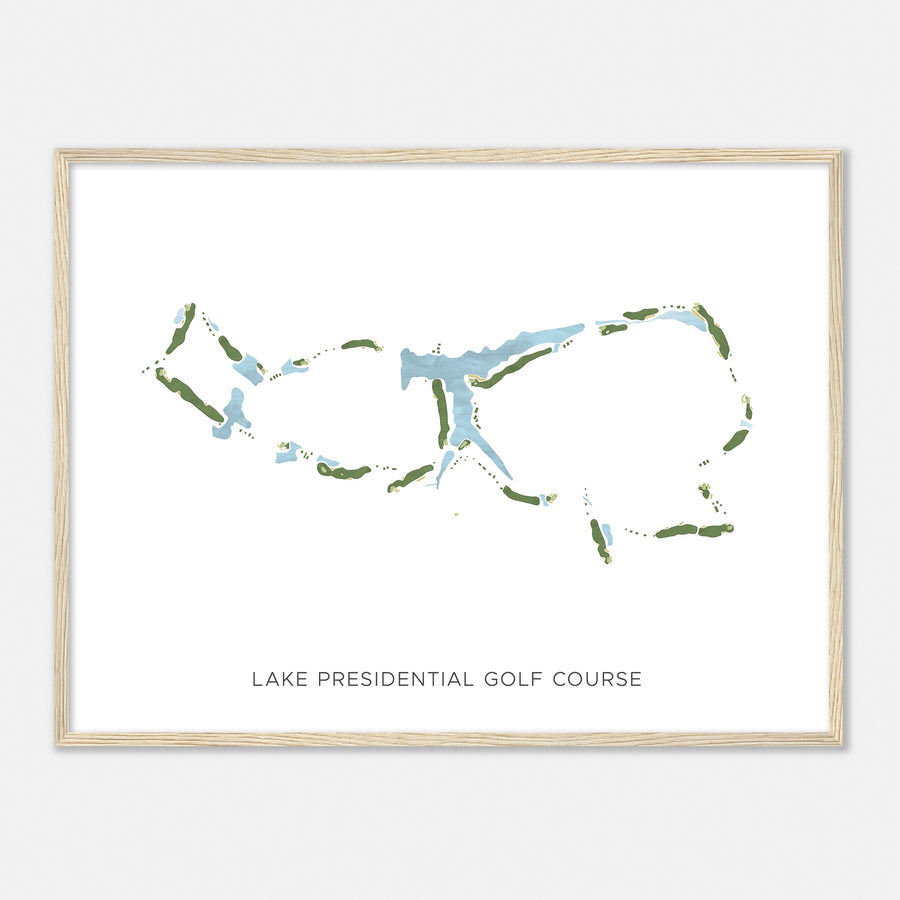 Print of Lake Presidential Golf Course Modern Map