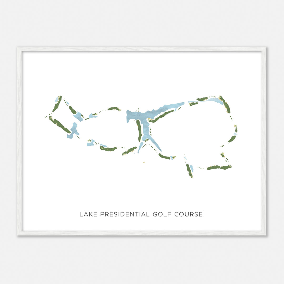 Print of Lake Presidential Golf Course Modern Map