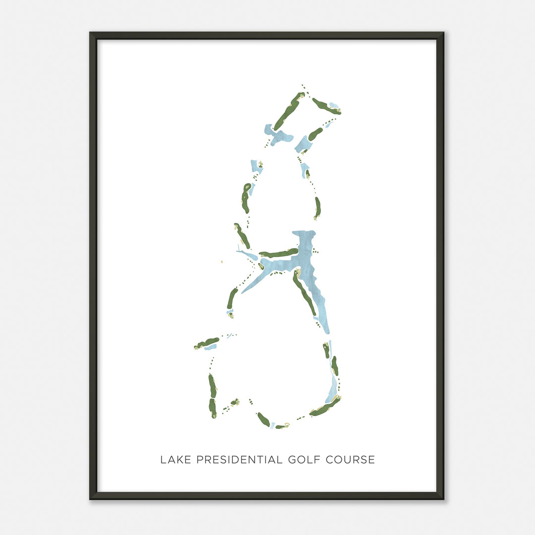 Print of Lake Presidential Golf Course Modern Map
