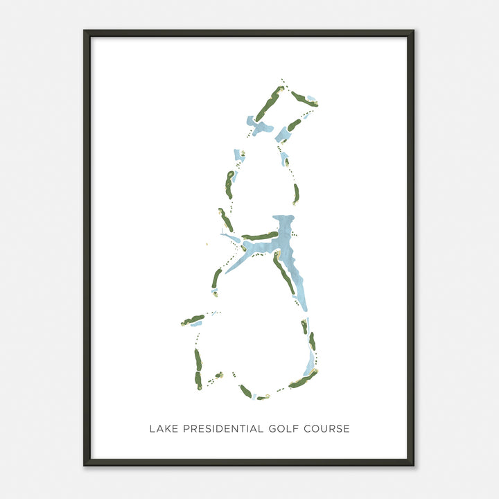 Print of Lake Presidential Golf Course Modern Map