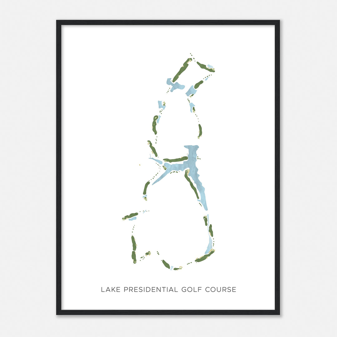 Print of Lake Presidential Golf Course Modern Map