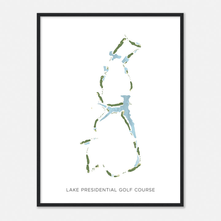 Print of Lake Presidential Golf Course Modern Map