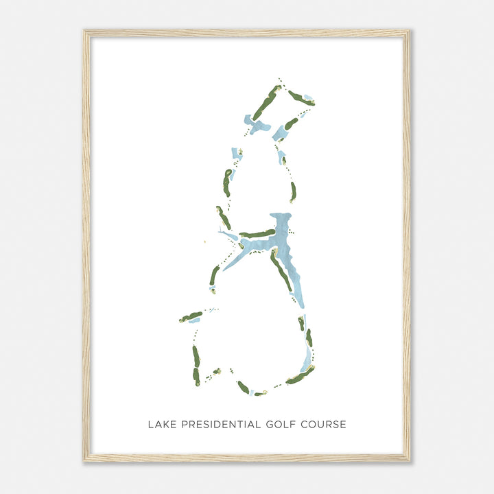 Print of Lake Presidential Golf Course Modern Map