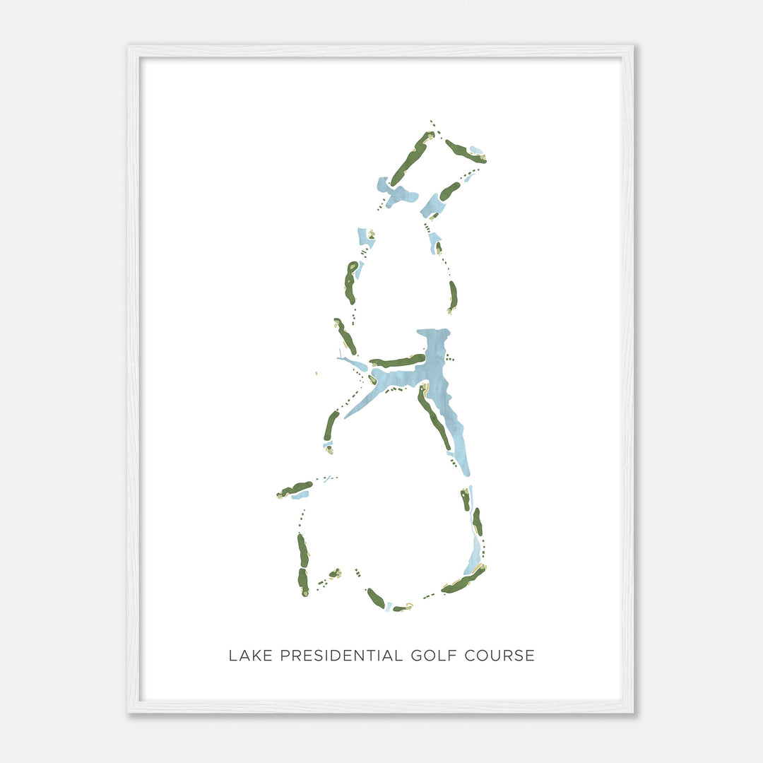 Print of Lake Presidential Golf Course Modern Map