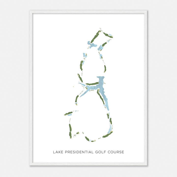 Print of Lake Presidential Golf Course Modern Map