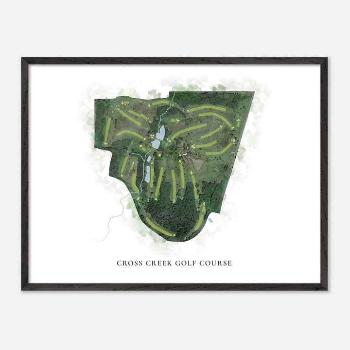 Print of Cross Creek Golf Course Classic Map