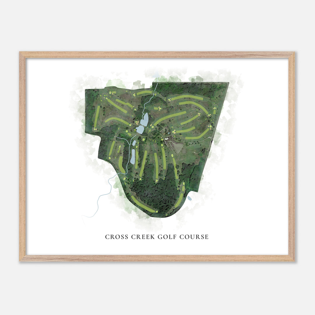 Print of Cross Creek Golf Course Classic Map