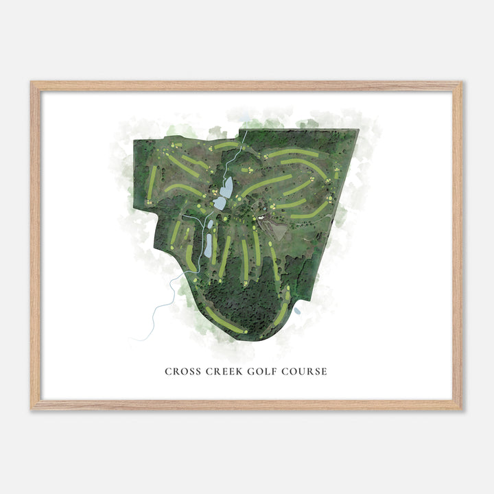 Print of Cross Creek Golf Course Classic Map