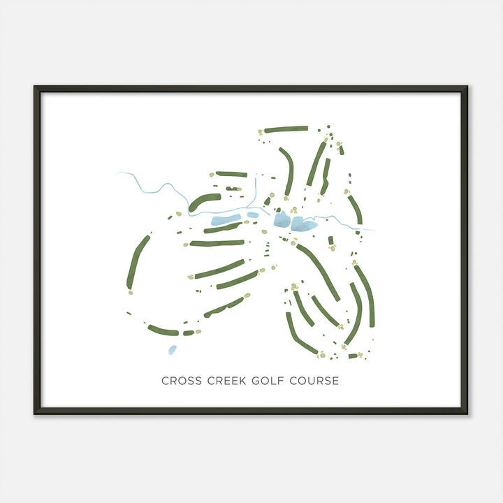 Print of Cross Creek Golf Course Modern Map