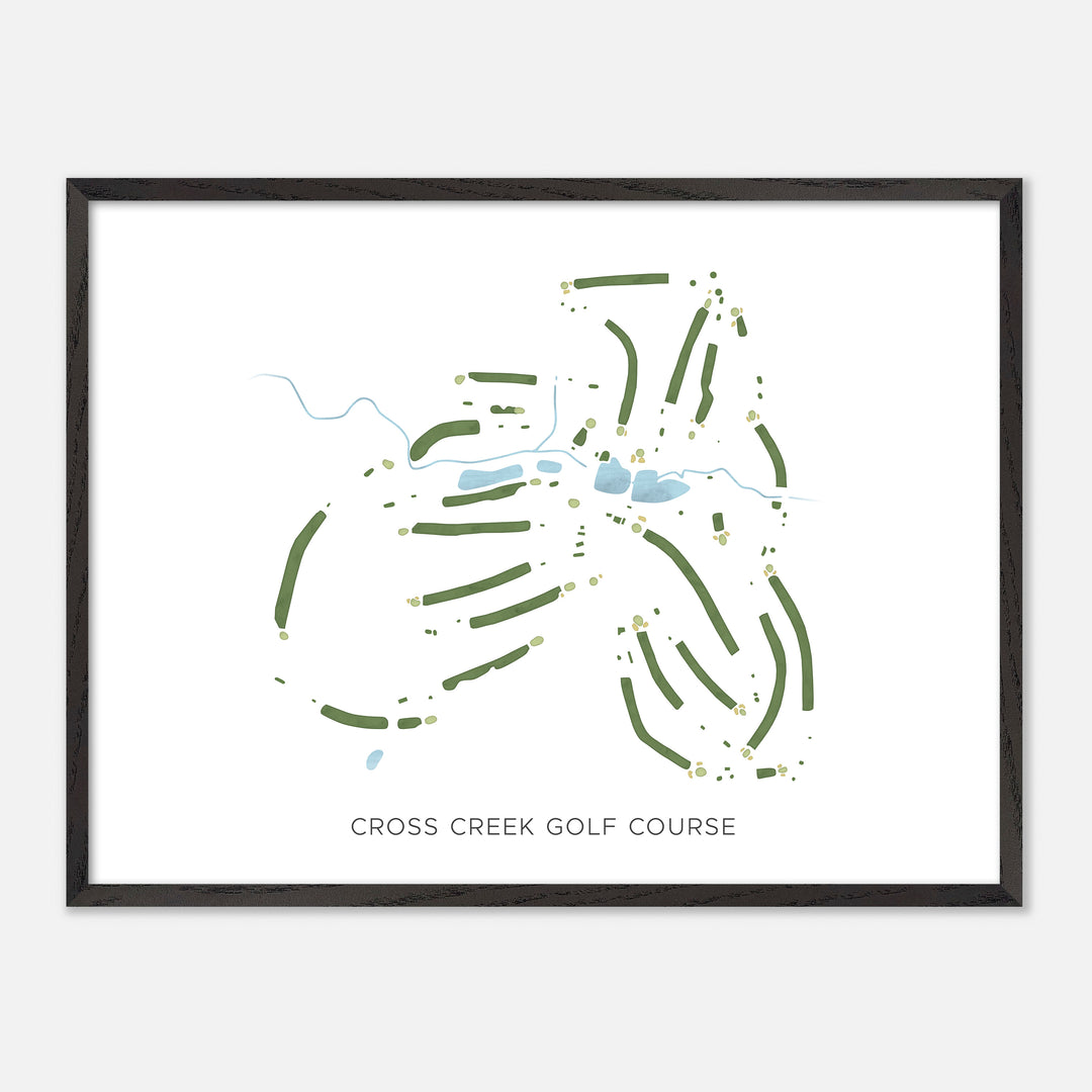 Print of Cross Creek Golf Course Modern Map