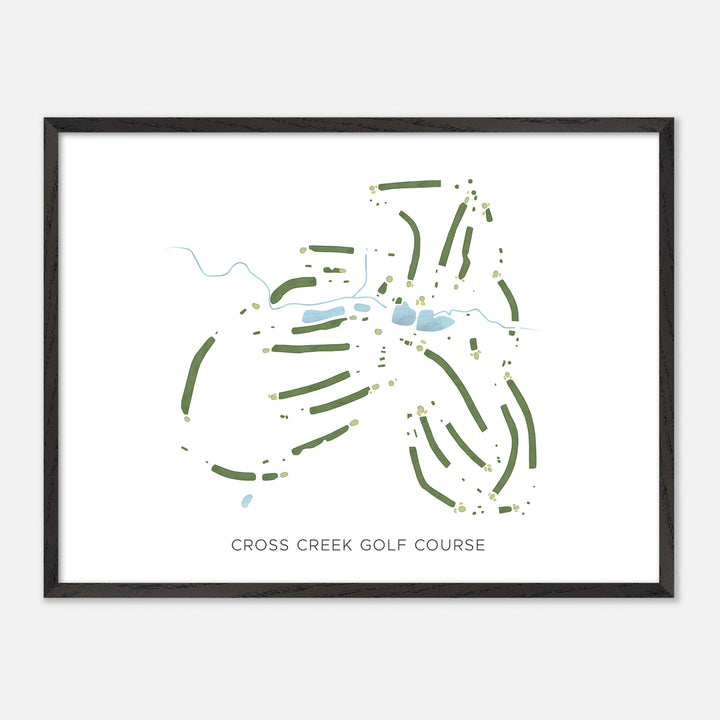 Print of Cross Creek Golf Course Modern Map
