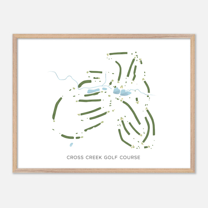 Print of Cross Creek Golf Course Modern Map