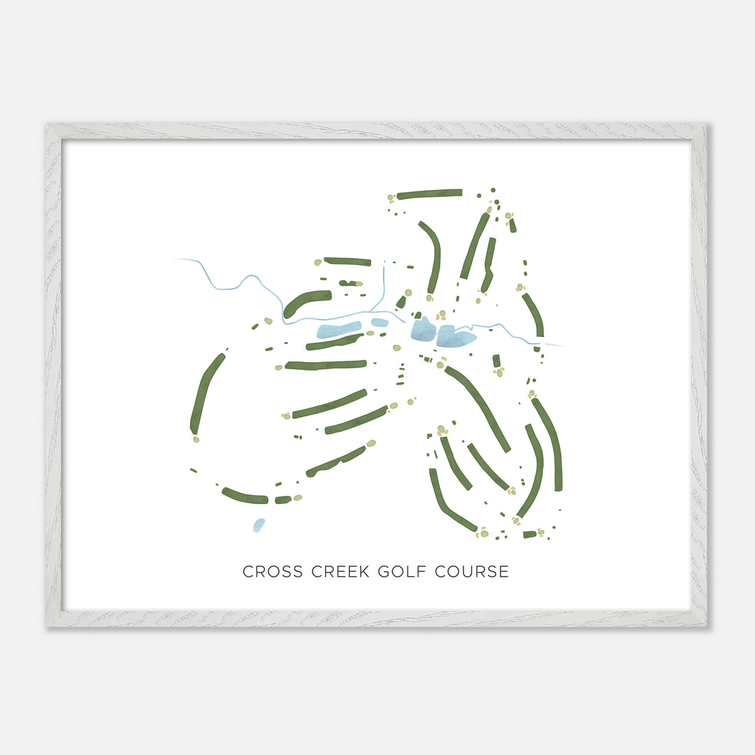 Print of Cross Creek Golf Course Modern Map