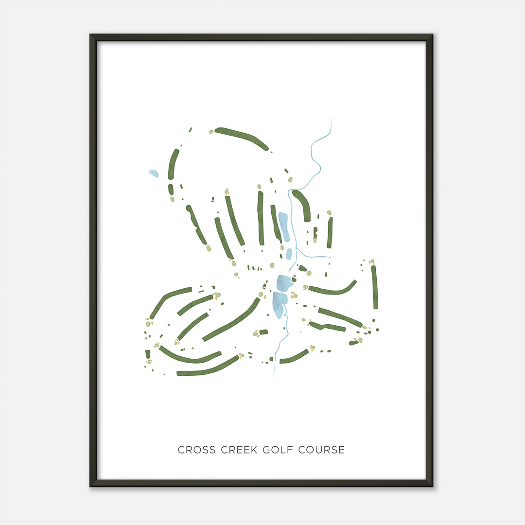 Print of Cross Creek Golf Course Modern Map