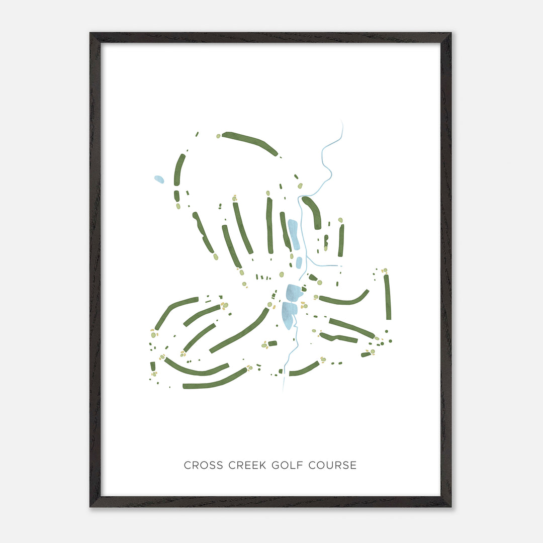 Print of Cross Creek Golf Course Modern Map