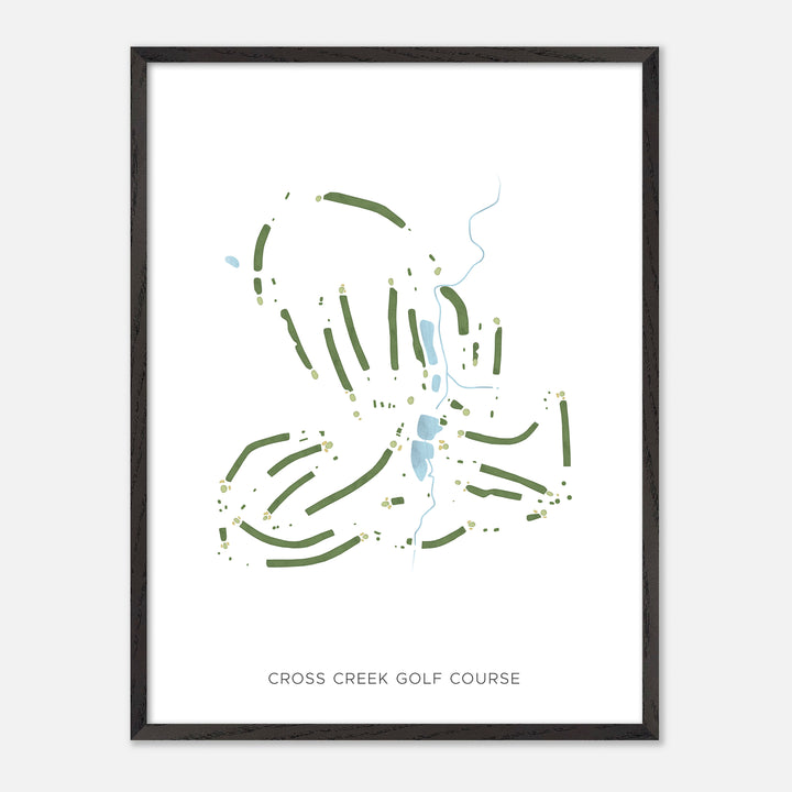 Print of Cross Creek Golf Course Modern Map