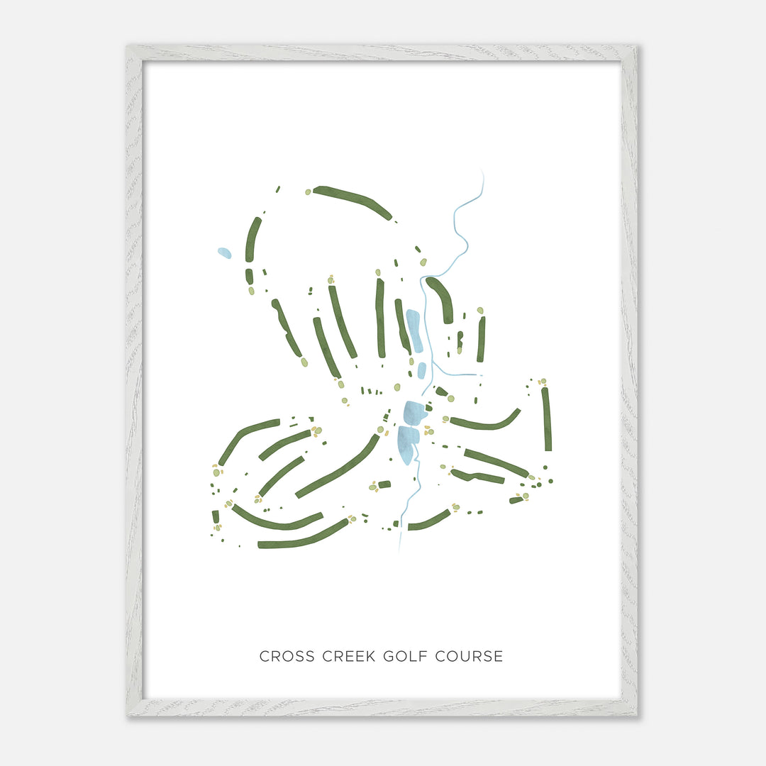 Print of Cross Creek Golf Course Modern Map