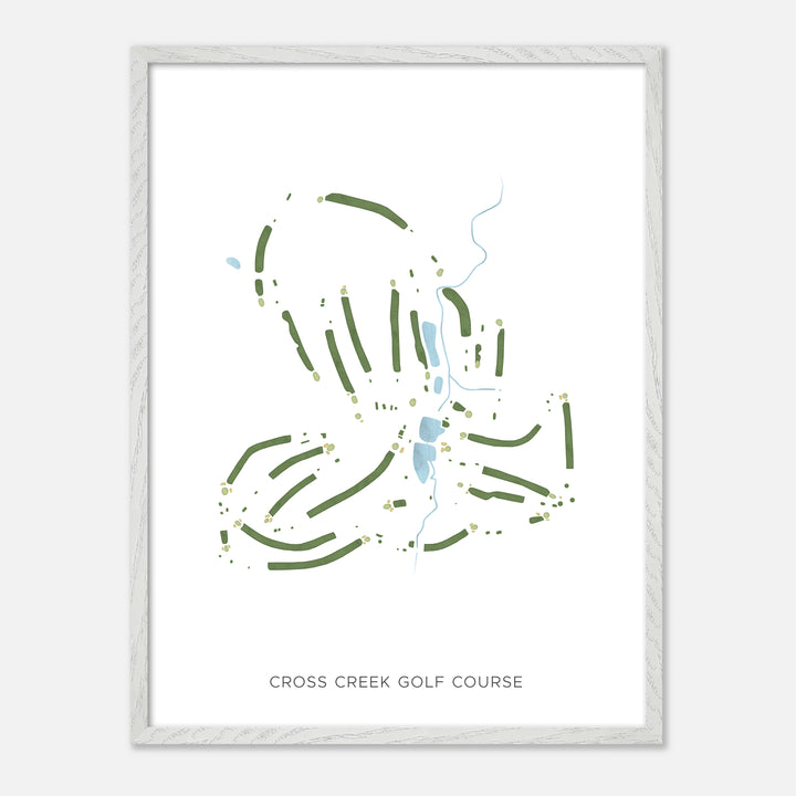 Print of Cross Creek Golf Course Modern Map