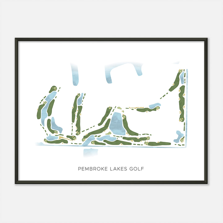 Print of Pembroke Lakes Golf Modern Map