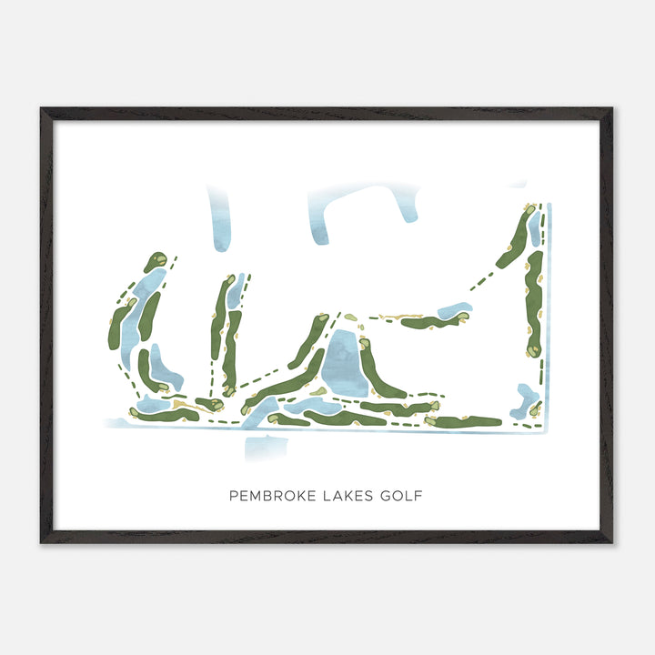 Print of Pembroke Lakes Golf Modern Map