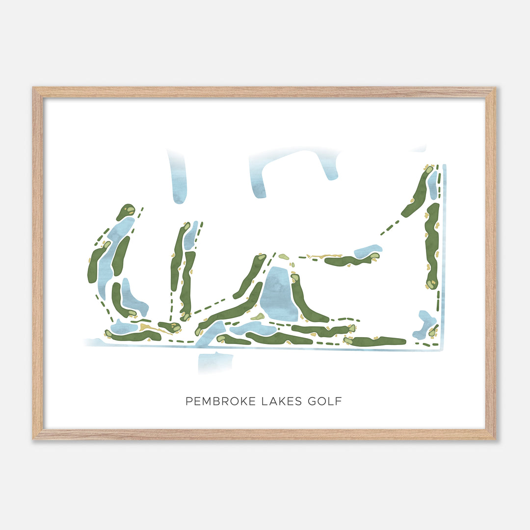 Print of Pembroke Lakes Golf Modern Map