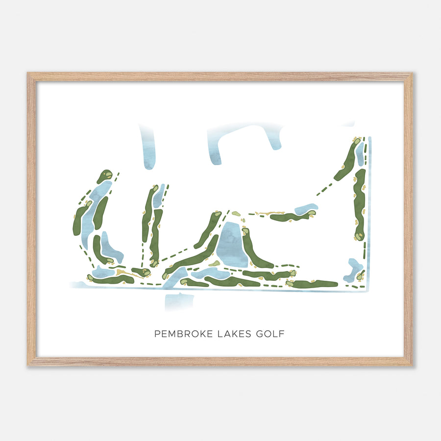 Print of Pembroke Lakes Golf Modern Map