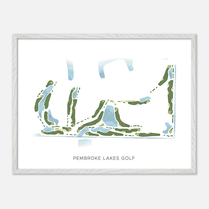 Print of Pembroke Lakes Golf Modern Map