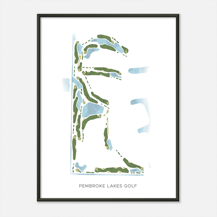 Print of Pembroke Lakes Golf Modern Map