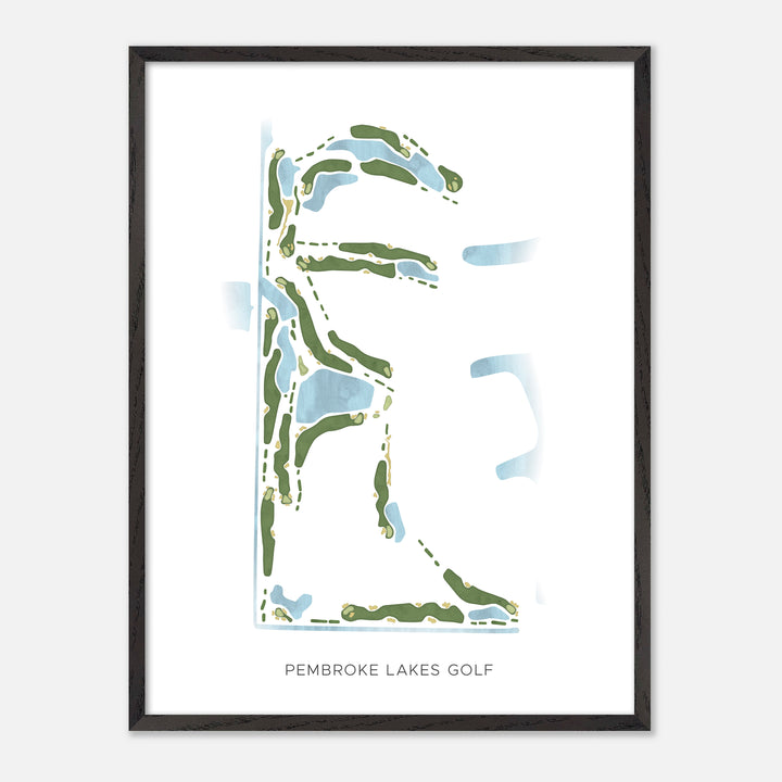 Print of Pembroke Lakes Golf Modern Map