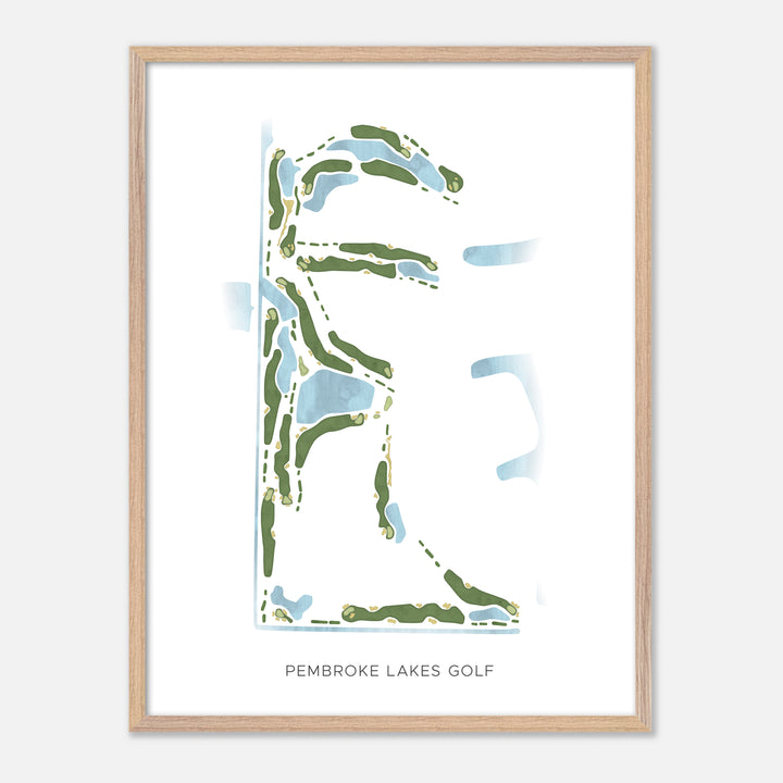 Print of Pembroke Lakes Golf Modern Map
