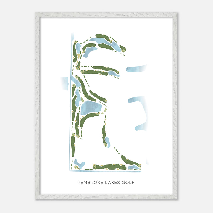 Print of Pembroke Lakes Golf Modern Map