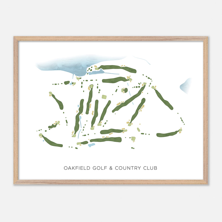 Print of Oakfield Golf & Country Club Modern Map