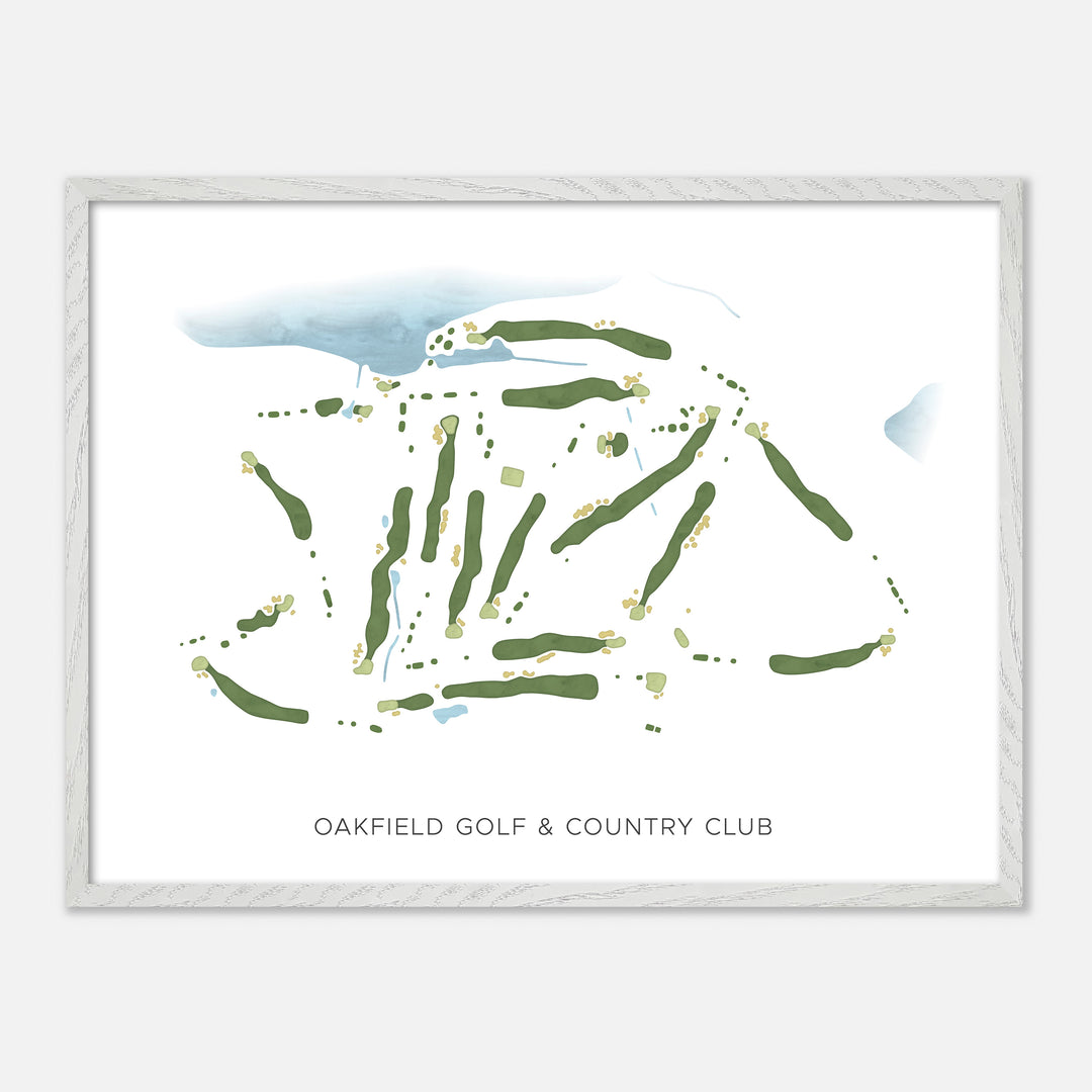 Print of Oakfield Golf & Country Club Modern Map