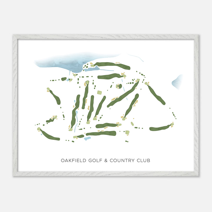Print of Oakfield Golf & Country Club Modern Map