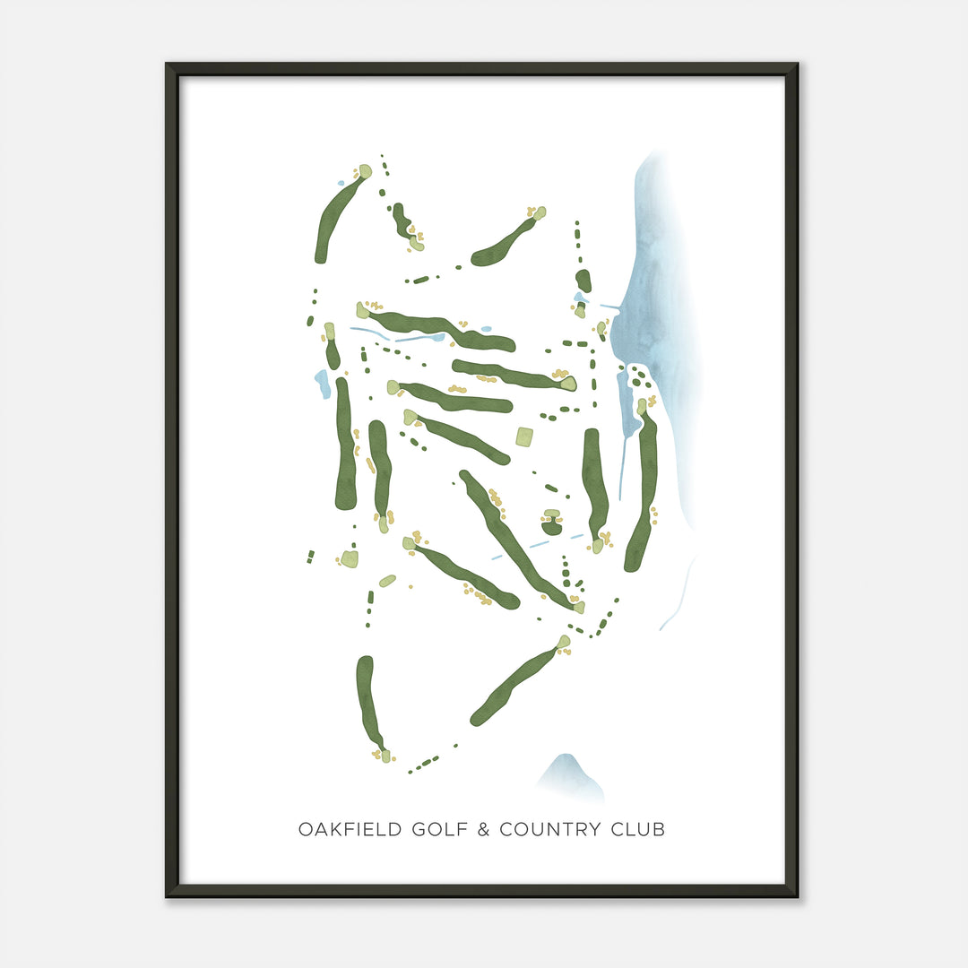 Print of Oakfield Golf & Country Club Modern Map