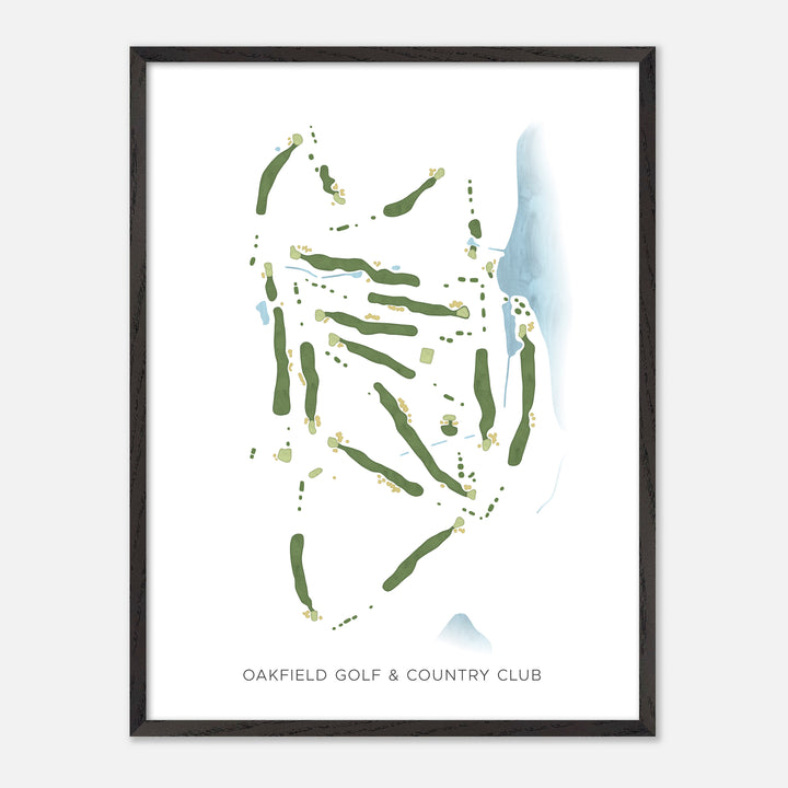 Print of Oakfield Golf & Country Club Modern Map
