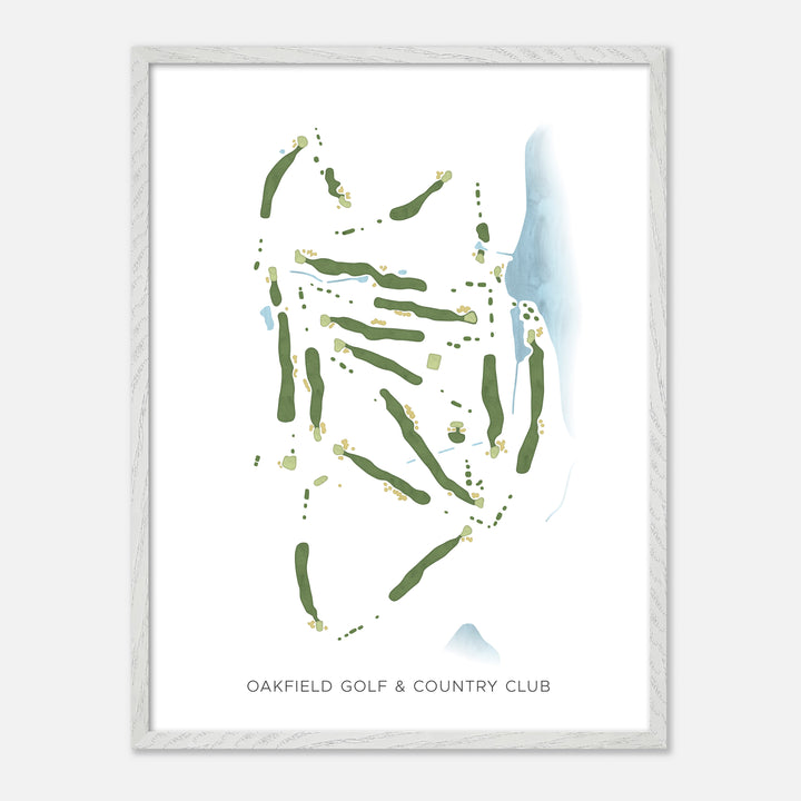 Print of Oakfield Golf & Country Club Modern Map