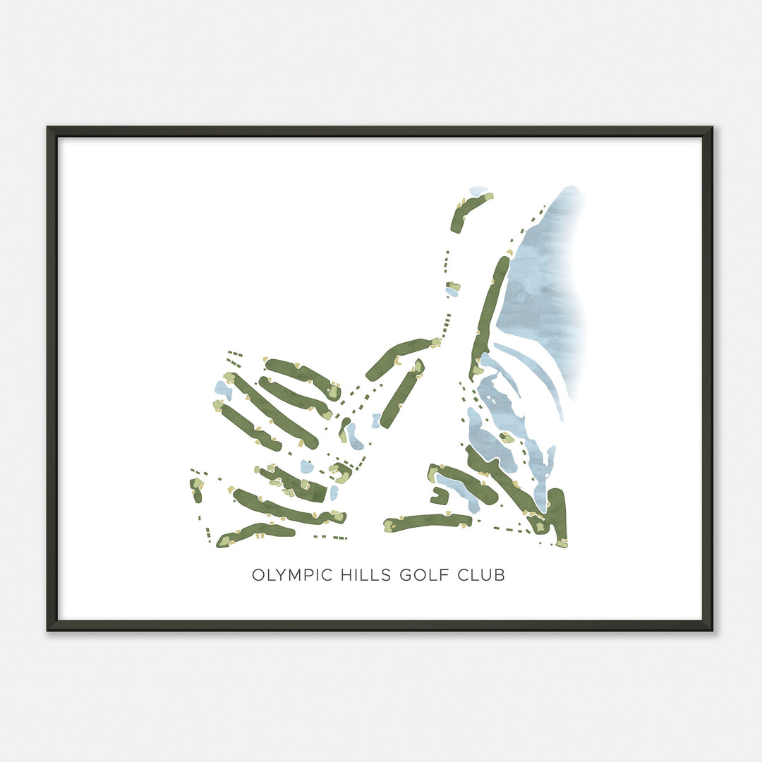 Print of Olympic Hills Golf Club Modern Map