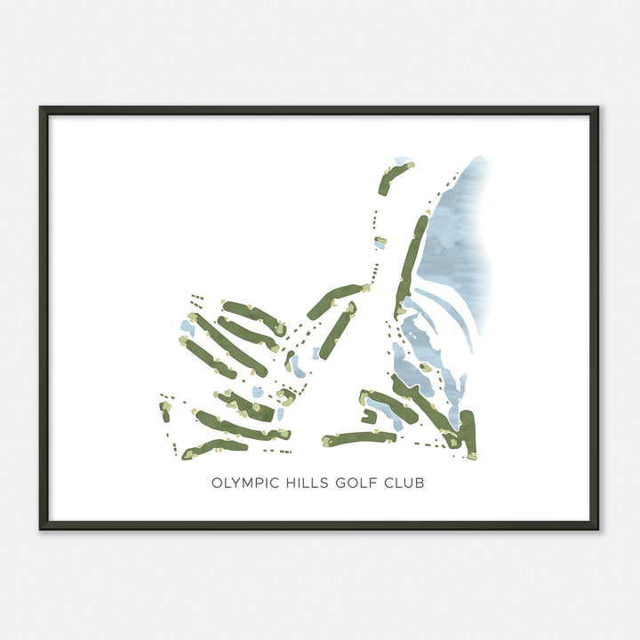 Print of Olympic Hills Golf Club Modern Map