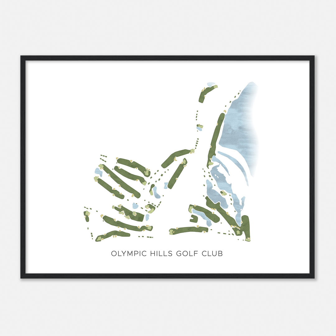 Print of Olympic Hills Golf Club Modern Map
